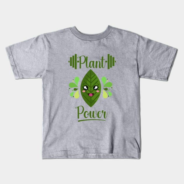 Plant Power Kids T-Shirt by ChasingTees